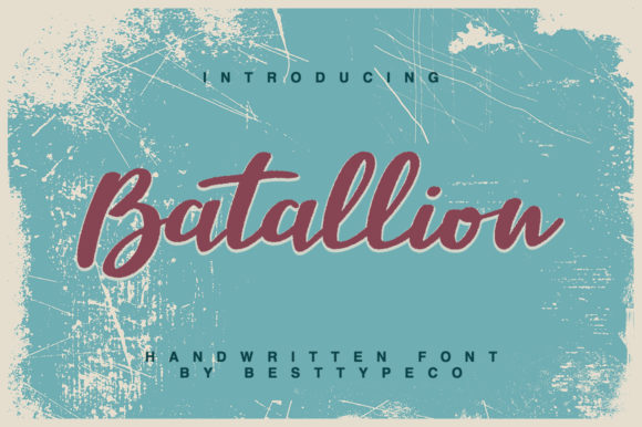 Batallion Brushed Handwritten Font Review for Brand Designers