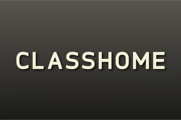 Classhome: A Minimal Sans Serif Typeface for Modern Branding