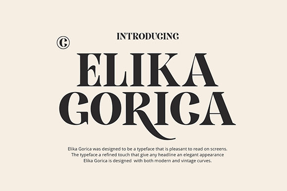 Elika Gorica: The Premium Serif Typeface for Handmade Creators