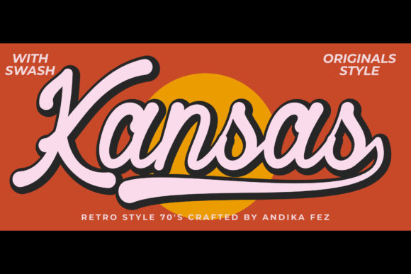 Kansas Handwritten Font for Retro Craft Projects