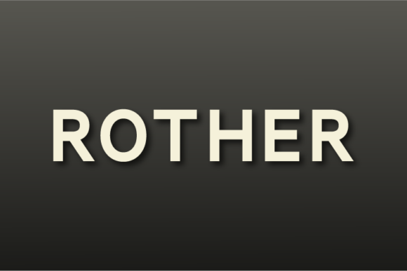 Rother: A Clean Sans Serif Typeface for Modern Editorial Design